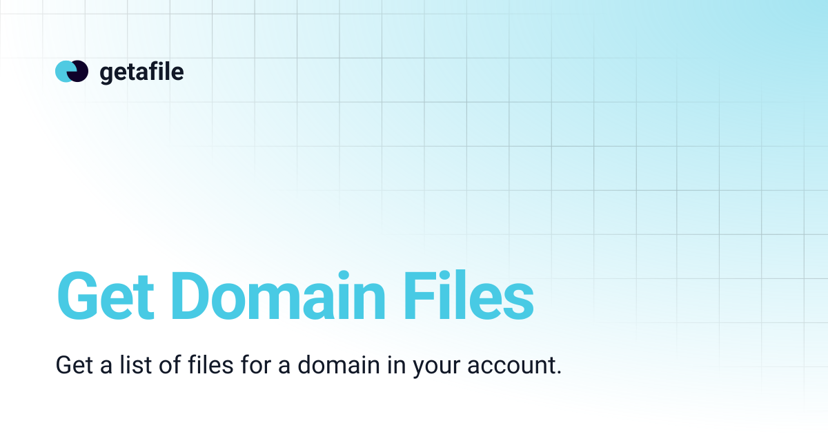 Get Domain Files | getafile